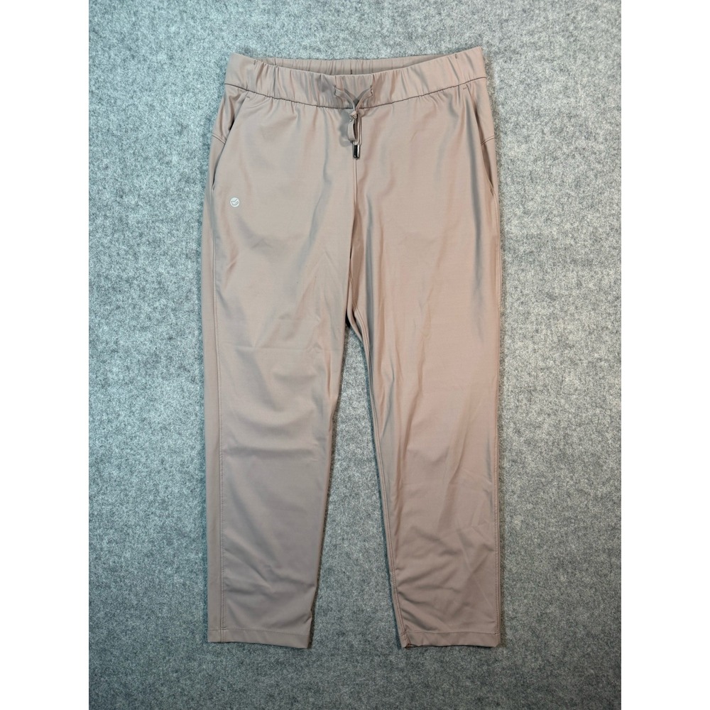 G Gradual Women Mauve Taupe Athletic Pants Stretch Drawstring Pants Size L‎
